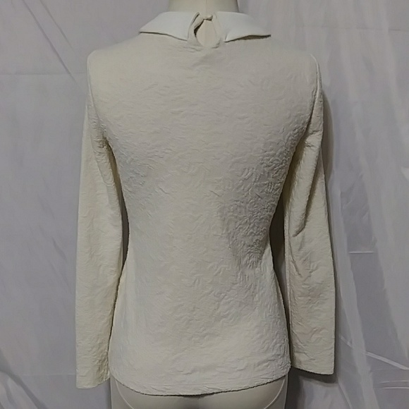 Olive Des Olive Ivory Long Sleeve Collared Sweater - Picture 4 of 8